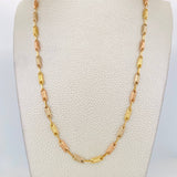 Rustic Tribal Chain 10.15g / 24 in / 3.6mm Three Golds 18K
