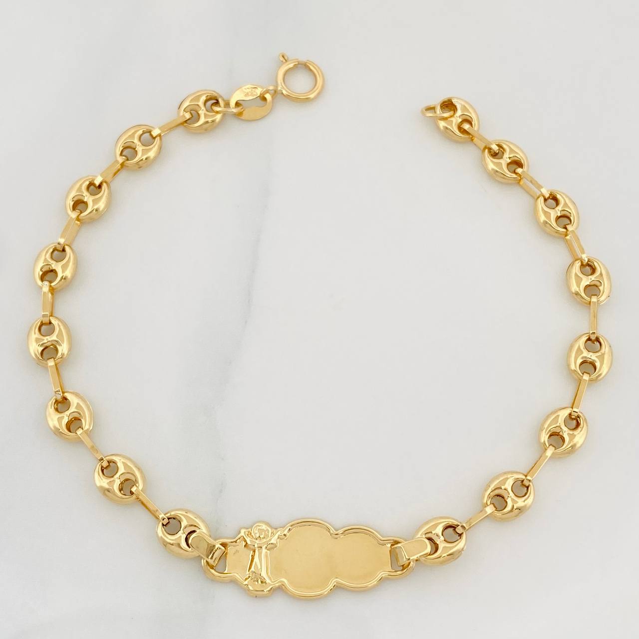 Bracelet GC Nube Divino Niño 2.75g / 6 3/4 in / 4.72mm Yellow Gold 18K