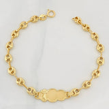 Bracelet Baby GC Cloud Plate Divine Child 1.85g / 5 3/4 in / 3.5mm 18K Yellow Gold