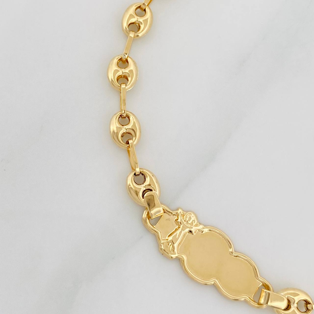 Bracelet GC Nube Divino Niño 2.75g / 6 3/4 in / 4.72mm Yellow Gold 18K