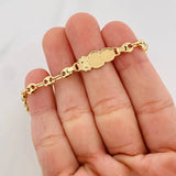 Bracelet Baby GC Cloud Plate Divine Child 1.85g / 5 3/4 in / 3.5mm 18K Yellow Gold