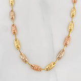 Rustic Chain Crown 10.05g / 24 in / 4.34mm Three Golds 18K