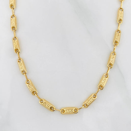 Cadena Rustica Tribal 10.4g / 24 in / 3.45mm Oro Amarillo 18K