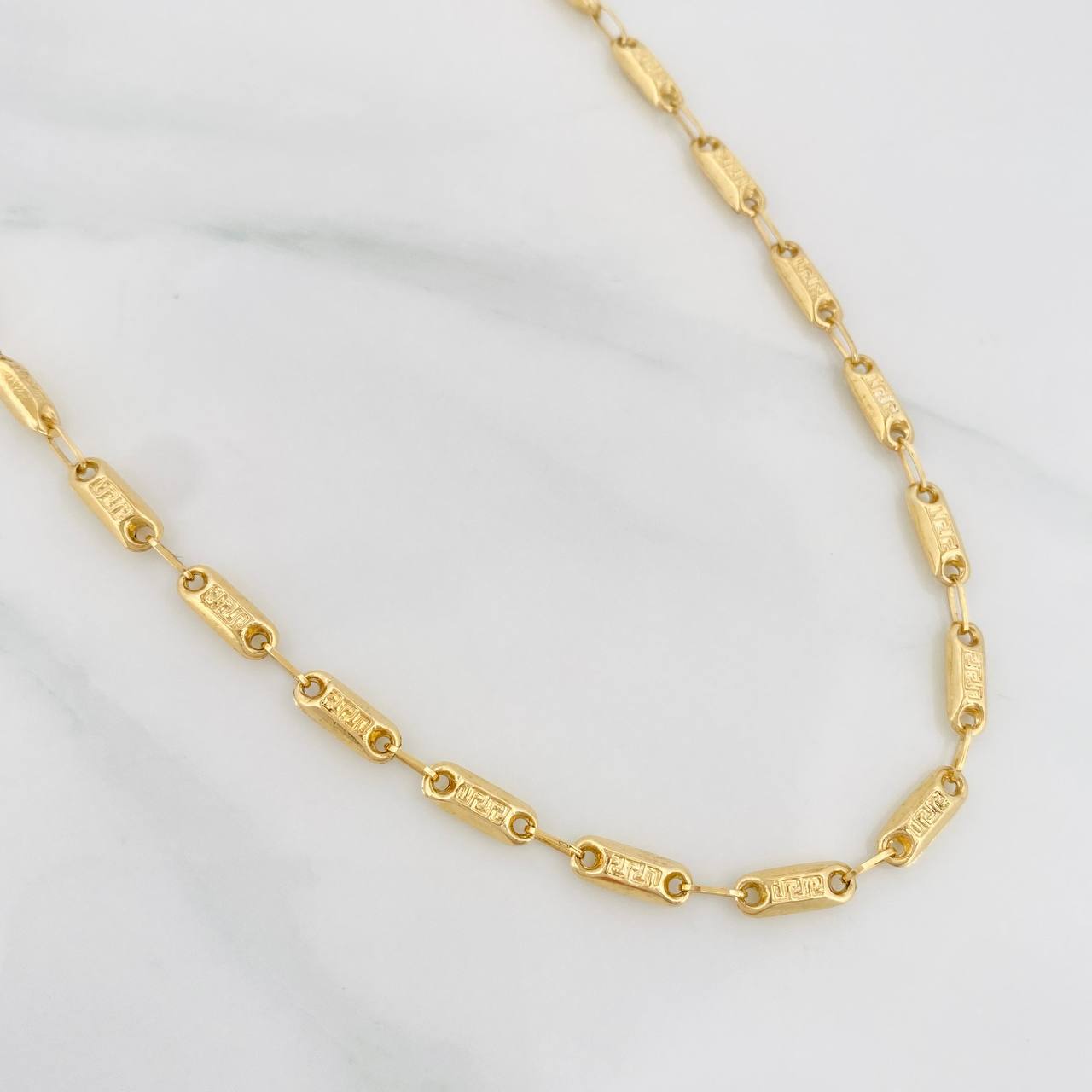 Cadena Rustica Tribal 10.4g / 24 in / 3.45mm Oro Amarillo 18K