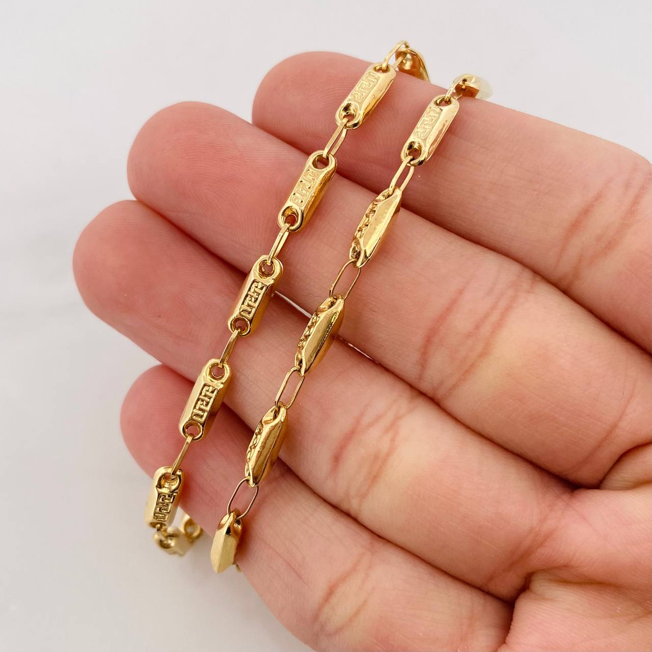 Cadena Rustica Tribal 10.4g / 24 in / 3.45mm Oro Amarillo 18K