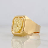Sacred Heart of Jesus Ring 3.6g / Size 7 3/4 Yellow Gold 18K