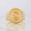 Anillo Sello Signo Pesos 3.45g / T10 1/4 Oro Amarillo 18K