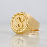 Signet Ring Weight 3.45g / Size T9 3/4 Yellow Gold 18K