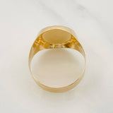 Signet Ring Weight 3.45g / Size T9 3/4 Yellow Gold 18K