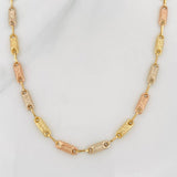 Rustic Tribal Chain 10.15g / 24 in / 3.6mm Three Golds 18K