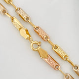 Rustic Tribal Chain 10.15g / 24 in / 3.6mm Three Golds 18K