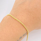 Pulso Lazo 1.2g / 7 1/2 in / 2.1mm Oro Amarillo 18K