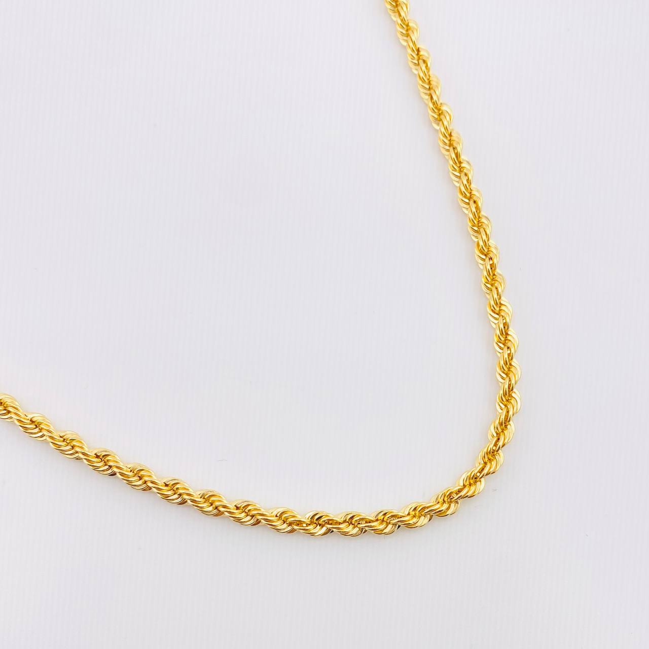 Rope Chain 8.15gr / 23 1/2 in / 3.2mm Yellow Gold +3 18K ©
