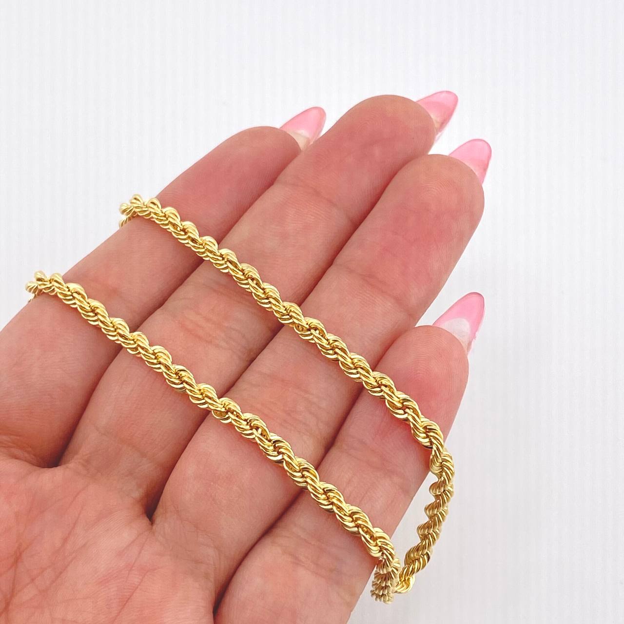 Rope Chain 8.3gr / 23 1/2 in / 3.3mm Yellow Gold +3 18K ©