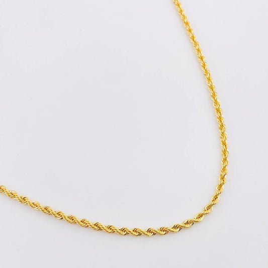 Cadena Lazo 2.4gr / 15 3/4 in / 2mm Oro Amarillo +3 18K ©