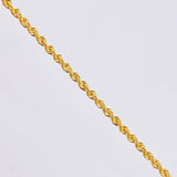 Rope Chain 2.65gr / 19 3/4 in / 2.1mm Yellow Gold +3 18K ©