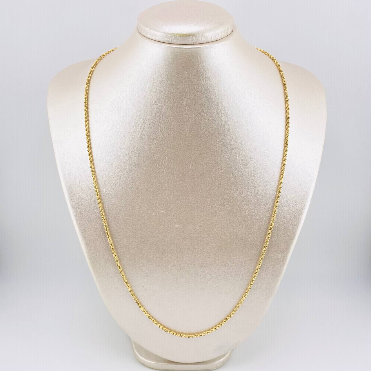 Rope Chain 3.5gr / 23 1/2 in / 2.1mm Yellow Gold +3 18K ©