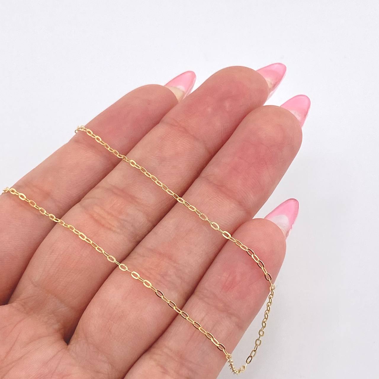 Chain Continuous Ring 1.2gr / 19 3/4 in / 1.2mm Yellow Gold +3 18K ©