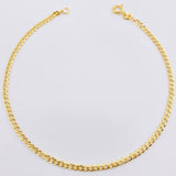 Tobillera Cubana 2.45gr / 9 3/4 in / 2.7mm Oro Amarillo +1 18K *