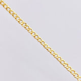 Tobillera Cubana 2.4gr / 9 3/4 in / 2.7mm Oro Amarillo +1 18K