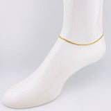 Tobillera Cubana 2.35gr / 9 3/4 in / 2.7mm Oro Amarillo +1 18K