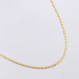 Diamond Cut Flat Mariner Chain 2.3gr / 19 3/4 in / 1.8mm Three Golds +3 18K *