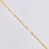 Diamond Cut Flat Mariner Chain 2.3gr / 19 3/4 in / 1.8mm Three Golds +3 18K *