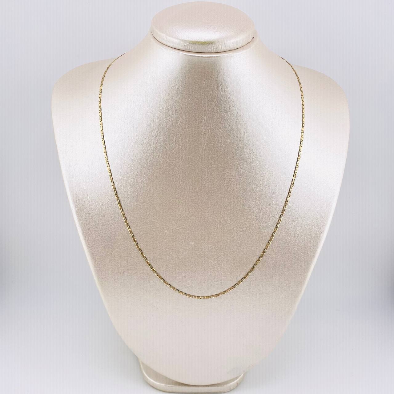 Diamond Cut Flat Mariner Chain 2.3gr / 19 3/4 in / 1.8mm Three Golds +3 18K *