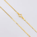 Flat Mariner Chain 1.2gr / 15 3/4 in / 1.8mm Yellow Gold +3 18K *