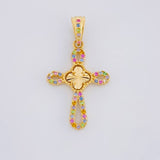 Dije Cruz Trebol 1.9g / 1 1/4 in Oro Amarillo 18K