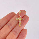 Dije Cruz Trebol 1.9g / 1 1/4 in Oro Amarillo 18K