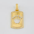 Pendant Crown Plate 12.95g / 2 in Two-Tone Yellow White Gold 18K