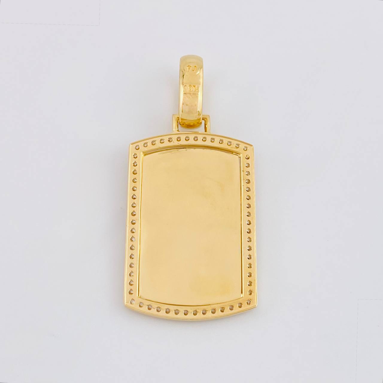 Pendant Crown Plate 12.95g / 2 in Two-Tone Yellow White Gold 18K