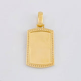Pendant Crown Plate 12.95g / 2 in Two-Tone Yellow White Gold 18K