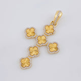 Pendant Cross Clover 4.8g / 2 in Yellow Gold 18K