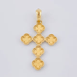 Pendant Cross Clover 4.8g / 2 in Yellow Gold 18K