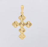 Dije Cruz Trébol Diamantado 6.4g / 2 in Oro Amarillo 18K