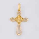 Pendant Cross Clover 6.65g / 2 1/4 in 18K Yellow Gold