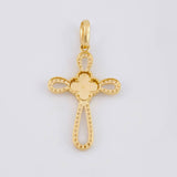 Pendant Cross Clover 6.65g / 2 1/4 in 18K Yellow Gold