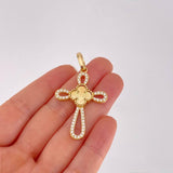 Pendant Cross Clover 6.65g / 2 1/4 in 18K Yellow Gold