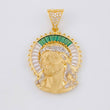 Pendant Christ Halo 9.05g / 1 3/4 in Two-Tone Yellow White 18K Gold