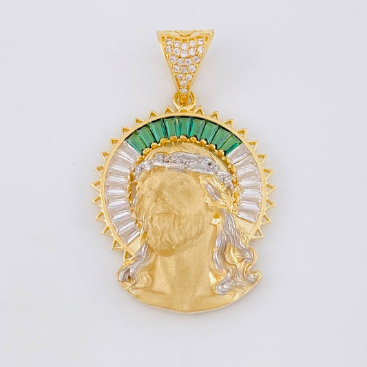 Pendant Christ Halo 9.05g / 1 3/4 in Two-Tone Yellow White 18K Gold