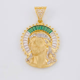 Pendant Christ Halo 9.05g / 1 3/4 in Two-Tone Yellow White 18K Gold