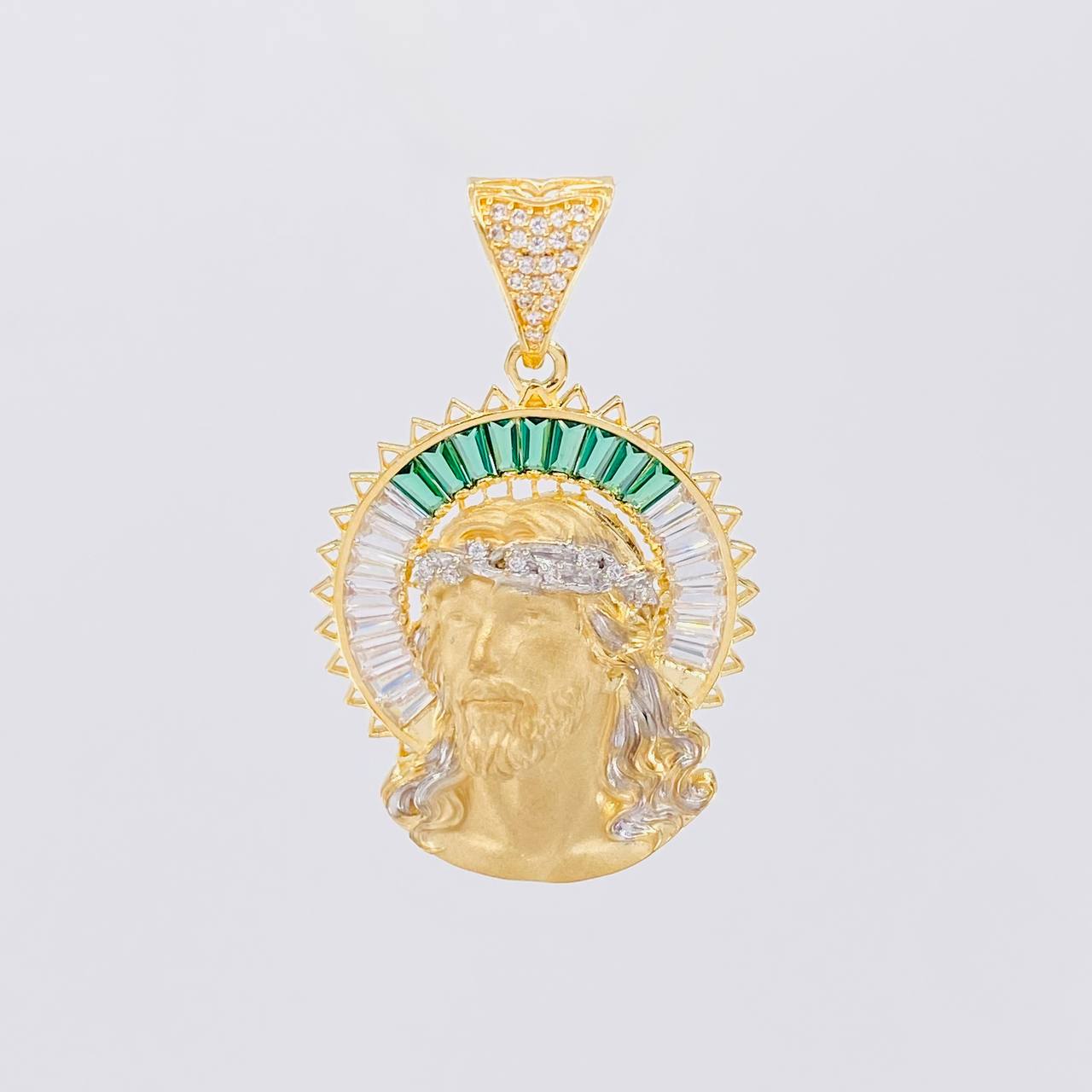 Pendant Christ Halo 9.05g / 1 3/4 in Two-Tone Yellow White 18K Gold