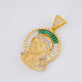 Pendant Christ Halo 9.05g / 1 3/4 in Two-Tone Yellow White 18K Gold