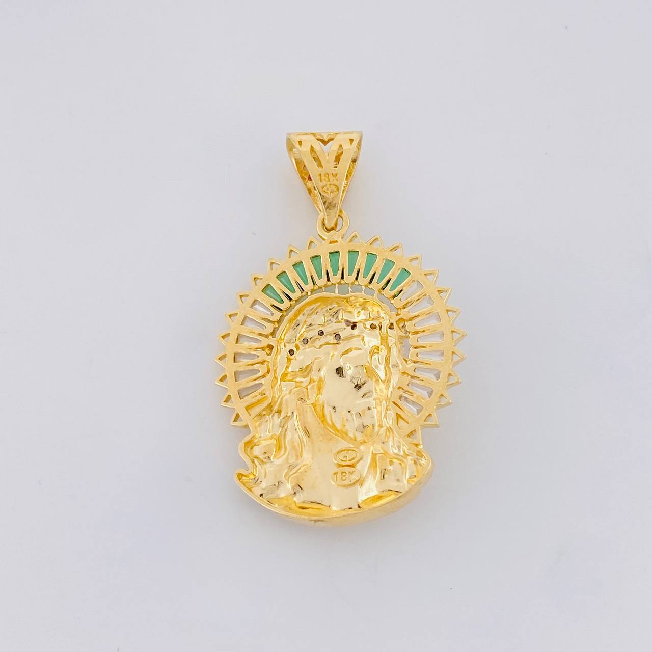 Pendant Christ Halo 9.05g / 1 3/4 in Two-Tone Yellow White 18K Gold