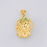 Pendant Christ Halo 9.05g / 1 3/4 in Two-Tone Yellow White 18K Gold