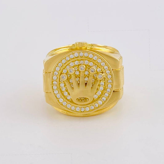 Anillo Correa Corona 10.4g / T7 1/4 Oro Amarillo 18K