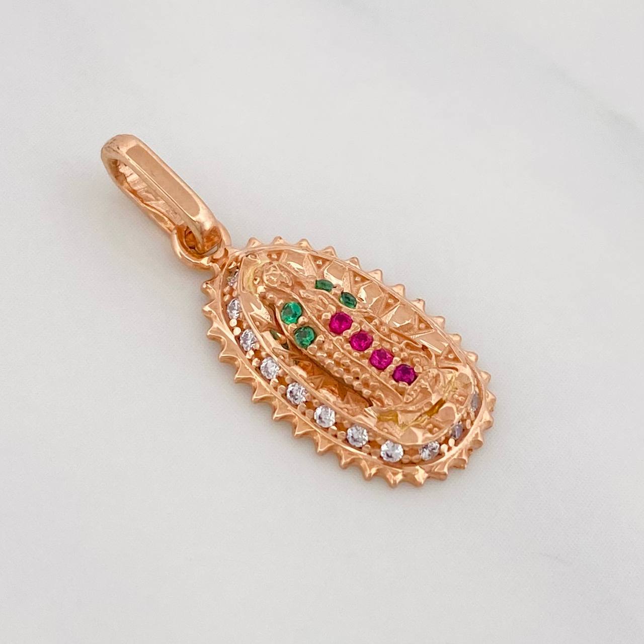 Dije Virgen de Guadalupe 1.5g / 3/4 in Oro Rosa 18K