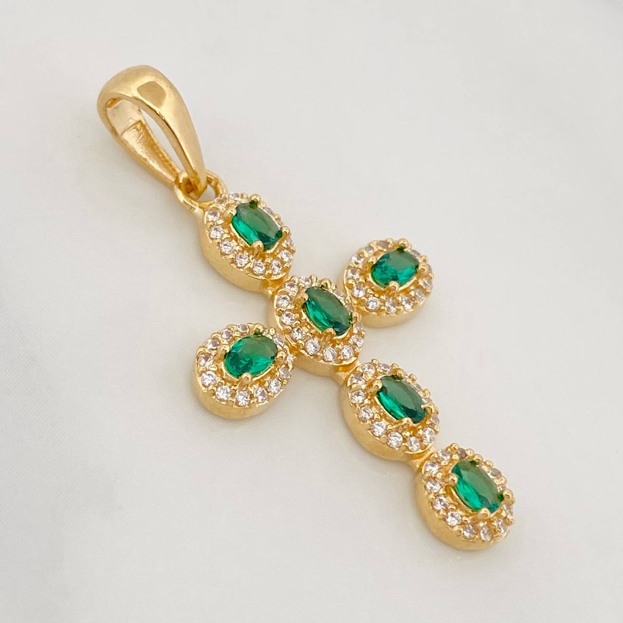 Dije Cruz Tupida 1.9g / 1 1/4 in Oro Amarillo 18K